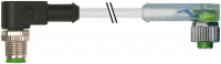 M12 St. gew. auf M12 Bu. gew. mit LED 7000-40401-2130060