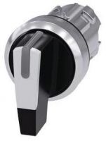 Knebelschalter, beleuchtbar, 22mm, rund, schwarz, weiß 3SU1052-2CN60-0AA0