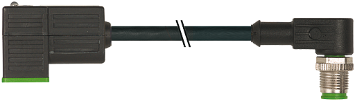 M12 St. 90° A-kod. / MSUD Ventilst. CI-9.4mm