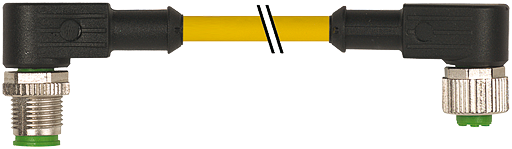 M12 St. 90° / M12 Bu. 90° A-kod.