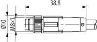 M8 St. 0°/M8 Bu. 0° geschirmt 7000-87711-4930300