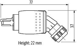 RJ45 Push Pull St. 45°/RJ45 Push Pull St. 45° AIDA