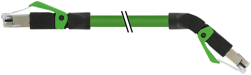 RJ45 St. 0° / RJ45 St. 45° unten geschirmt