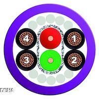 PROFIBUS ECOFAST Hybrid Cable, 2xCU 0,64mm, 4xCu 1,5qmm, Leitung konf.