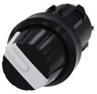 Knebelschalter, beleuchtbar, 22mm, rund, schwarz, weiß, Drehknopf 3SU1000-2AS60-0AA0
