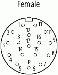 M23 Bu 0° 17pol. freies Ltg.-Ende