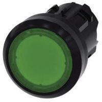 Drucktaster, beleuchtet, als Leuchtmelder 22mm rund grün Druckknopf 3SU1001-0AD40-0AA0