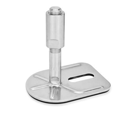 EDELSTAHL-STELLFUß MIT BEFESTIGUNGSLASCHE