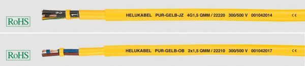 PUR-Steuerleitung PUR-Gelb OB 2x1,5 mm² Gelb