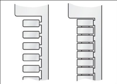 KPX 6/10-6,8 Klemmenschild, weiß ähnlich RAL 9016