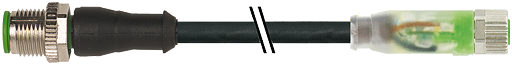 M12 St. 0° / M8 Bu. 0° LED