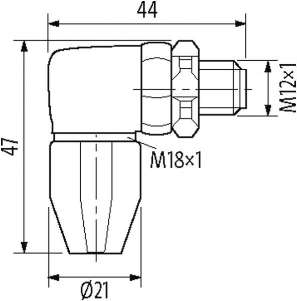 M12 St. 90° selbstanschl. Schraubklemme F&B PRO