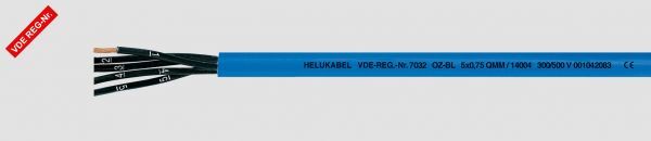 Eigensichere PVC-Steuerleitung OZ-BL 4x0,75 mm² Blau