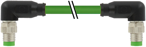 M8 St. 90° / M8 St. 90° A-kod. geschirmt