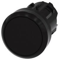 Drucktaster, 22mm, rund, schwarz, Druckknopf 3SU1000-0AB10-0AA0