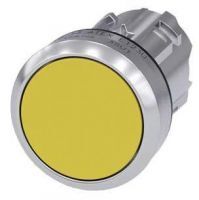 Drucktaster, 22mm, rund, gelb, Druckknopf 3SU1050-0AB30-0AA1