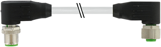 M12 St. 90° / M12 Bu. 90° geschirmt