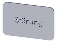 Bezeichnungsschild 17,5x27mm, Schild silber, Beschriftung: Störung 3SU1900-0AD81-0AQ0