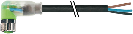 M8 Bu. 90° freies Ltg.-ende V4A