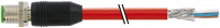 M12 St. 0° D-kod. freies Ltg-ende geschirmt 7000-14541-7920200