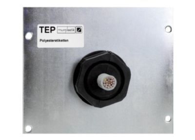 "TEP 70x32 Polyester-Etikett, weiß, auf 1""-Rolle"