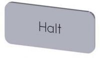 Bezeichnungsschild 12,5x27mm, Schild silber, Beschriftung: Halt 3SU1900-0AC81-0AK0