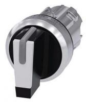 Knebelschalter, beleuchtbar, 22mm, rund, schwarz, weiß 3SU1052-2BM60-0AA1