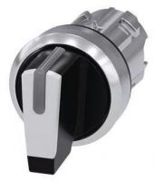 Knebelschalter, beleuchtbar, 22mm, rund, schwarz, weiß 3SU1052-2BL60-0AA0