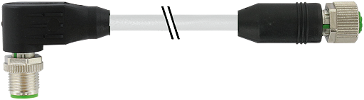 M12 St. 90° auf M12 Bu. 0° geschirmt