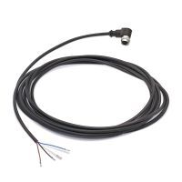 Sensor Kabel, 5 m, 4-Adern, offen/M12 Winkelbuchse, A-kodiert, für 24V 