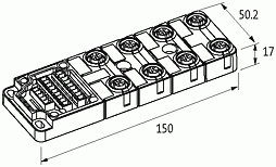 Exact12, 8xM12, 4-pol., Grundmodul PNP-LED