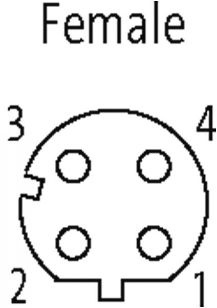 M12 Bu. Flansch D-kod. geschirmt HWM