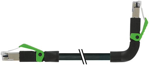 RJ45 St. 0°/ RJ45 St. 90°oben, Ethernet
