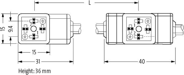 M12 St. 0° / MSUD Doppelventilst. BF CI 9,4mm