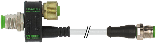 T-Stück M12-St / M12-St+Ltg + M12-Bu