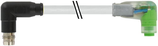 M8 St. 90° snap-in / M8 Bu. 90° snap-in LED