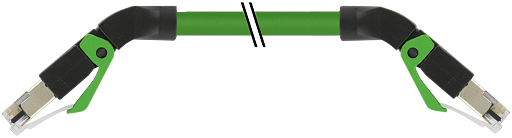 RJ45 St. 45° unten / RJ45 St. 45° unten geschirmt