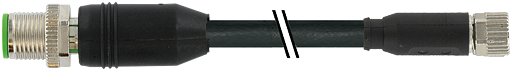 M12 St. 0° / M8 Bu. 0° geschirmt