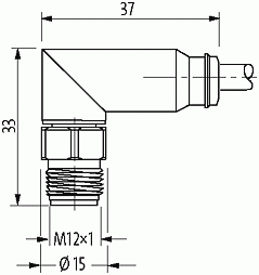 M12-Steel St. 90° / M12-Steel Bu. 0°