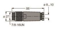 Turck 7/8 Rundsteckverbinder BS4151-0/11 6914507