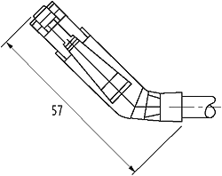 RJ45 St. 45° unten / RJ45 St. 45° rechts geschirmt