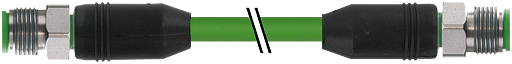 M12 St. 0° / M12 St. 0° D-kod. geschirmt V2A