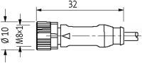 M8 Bu. 0° freies Ltg.-ende Lite 7005-08041-0500500