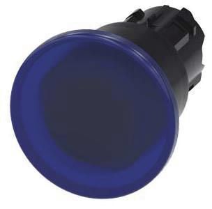 Pilzdrucktaster, beleuchtet, 22mm, rund, blau