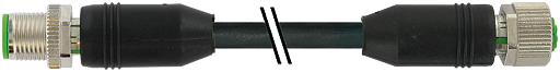 M12 St. ger. auf M12 Bu. ger. geschirmt