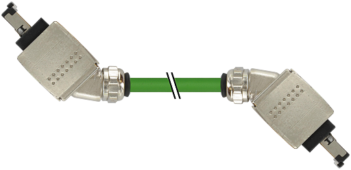 RJ45 Push Pull St. 45°/RJ45 Push Pull St. 45° AIDA