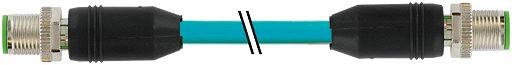 M12 St. 0° / M12 St. 0° geschirmt Ethernet