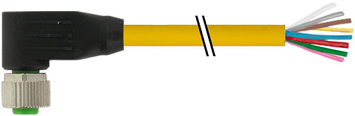 M12 Bu. 90° freies Ltg.-ende