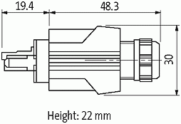 RJ45 Push Pull St. 0°/ RJ45 Push Pull St. 0°