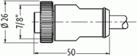 7/8'' (Mini) Bu. 0° freies Ltg.-ende 7700-A3021-UMB0750